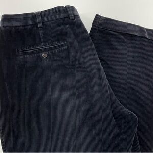 Brooks Brothers Pants Mens 40x32 Blue Thompson Pleated Corduroy Chino Cotton
